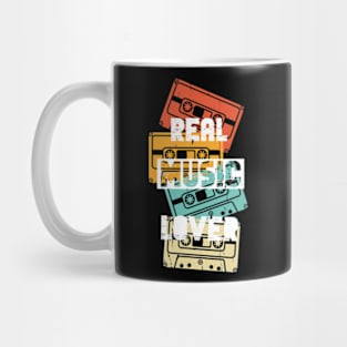 Real Music Lover Vintage Retro Cassette Mixtape Nostalgic 80s 90s Mug